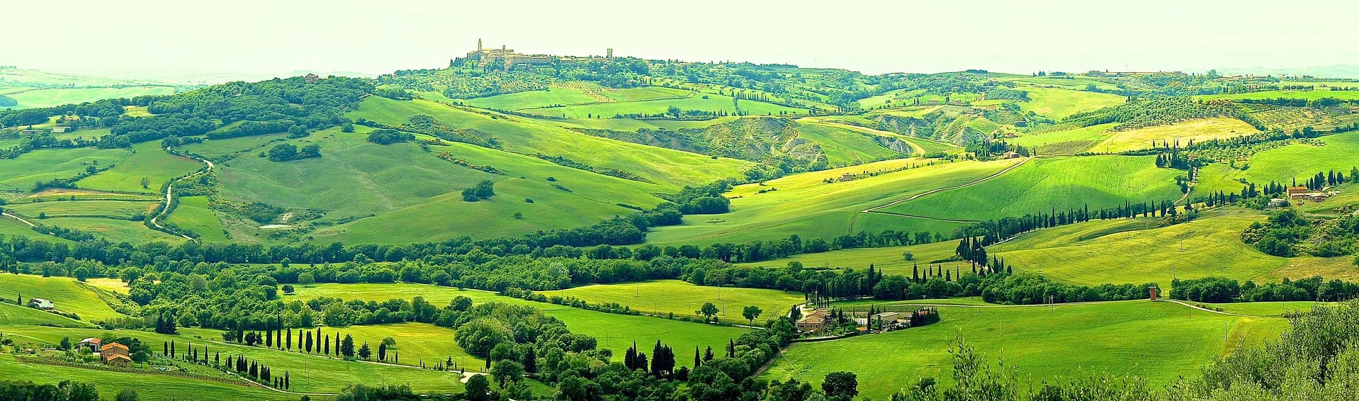 Tuscany the Dream. Pienza in distance