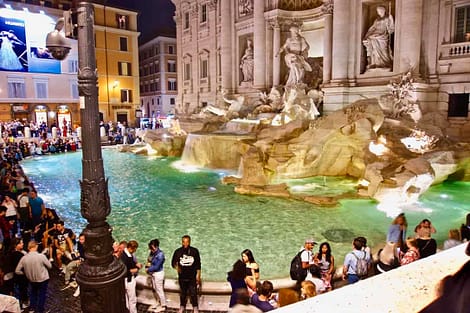 Trevi Fountain at night