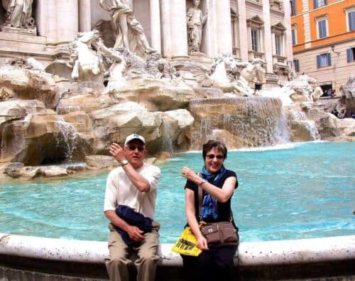 Ron and Jane at Trevi Fountain in Rome
