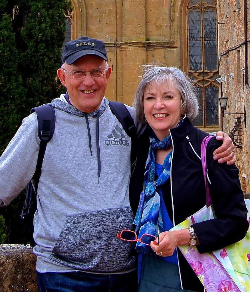 Ron and Jane Koivisto in Pienza, Italy